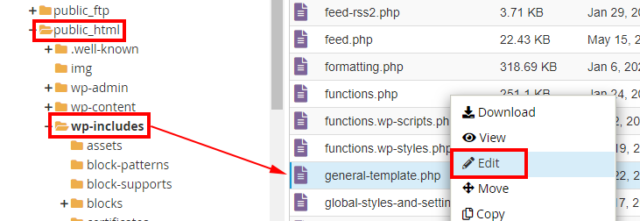 file konfigurasi admin wordpress