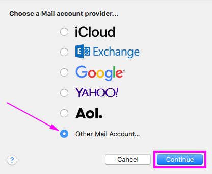 setting email
